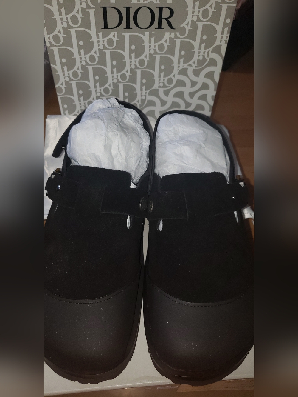 NWT Birkenstock Dior Black Suede Tokio 42